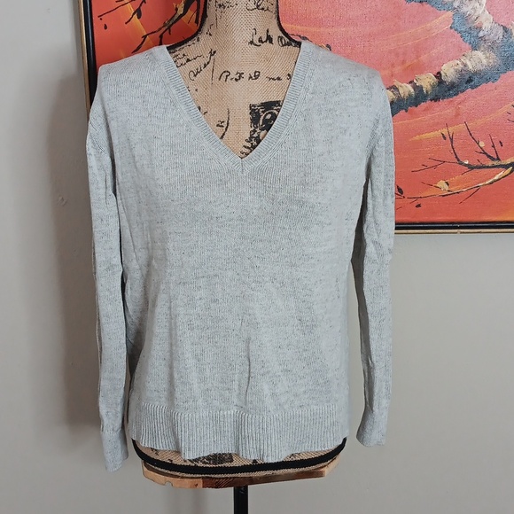 Everlane The Soft Cotton V Neck Knit Sweater Size Small - Picture 6 of 6